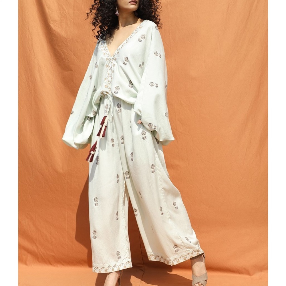 Satya Silk Painted Drawstring Jumpsuit